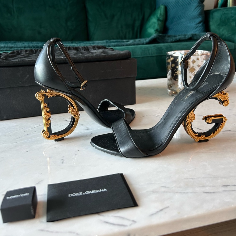 Dolce & Gabbana Nappa leather Heels with baroque DG detail
